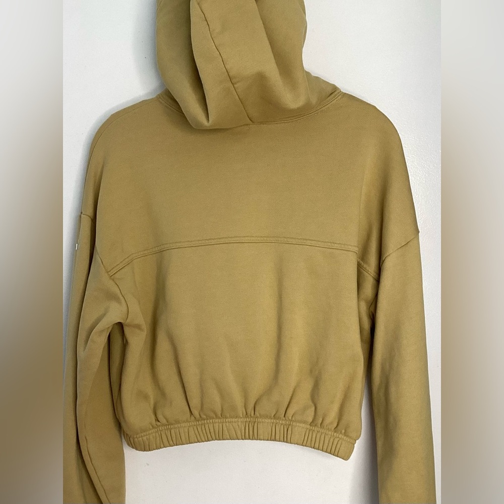 ALO Stadium Half Zip Hoodie Jacket in Mustard Yellow M/L - Picture 5 of 8